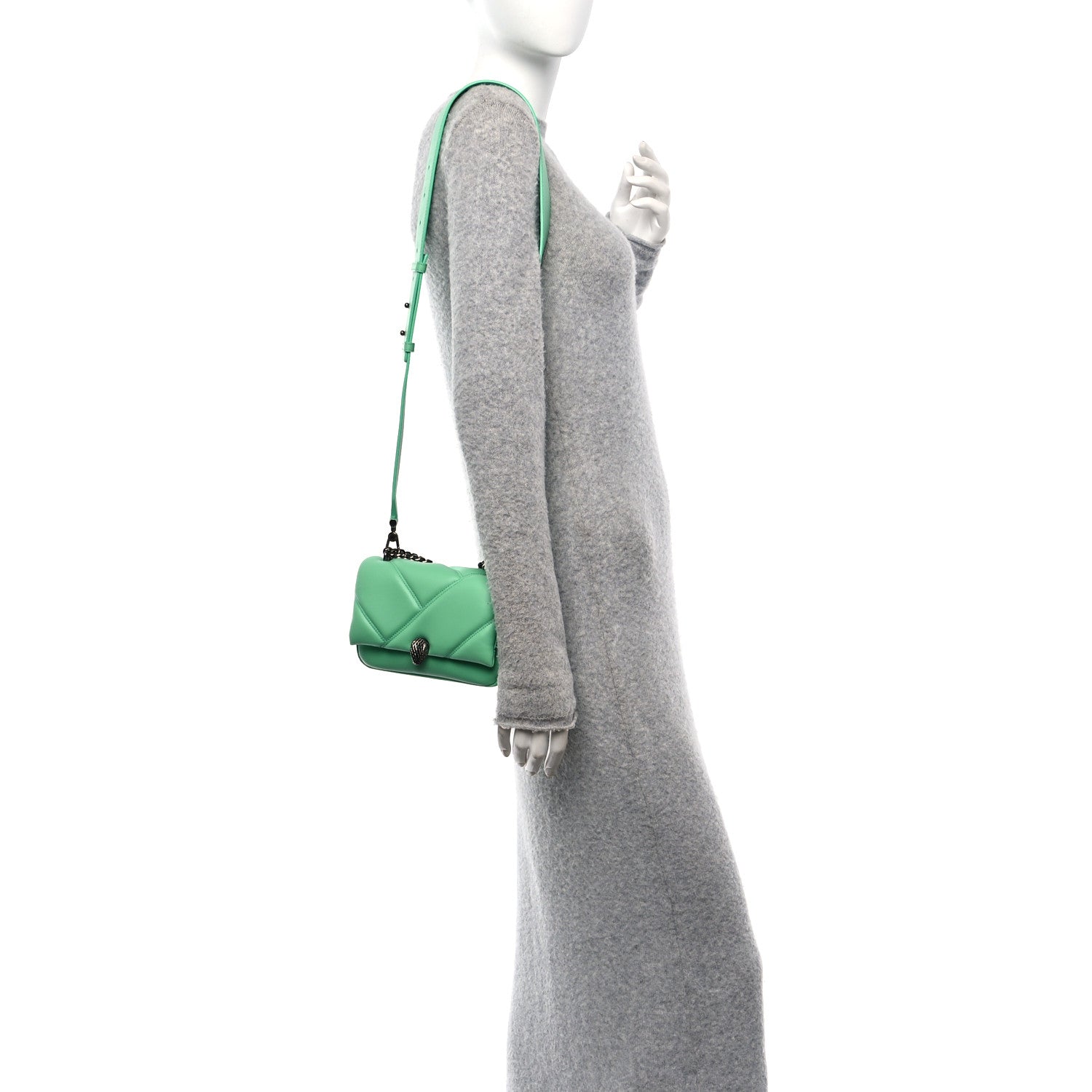 Calfskin Matelasse Mini Serpenti Cabochon Crossbody Bag Peridot Green
