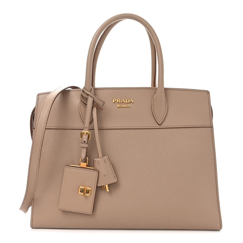 Saffiano City Calfskin Medium Esplanade Cammeo