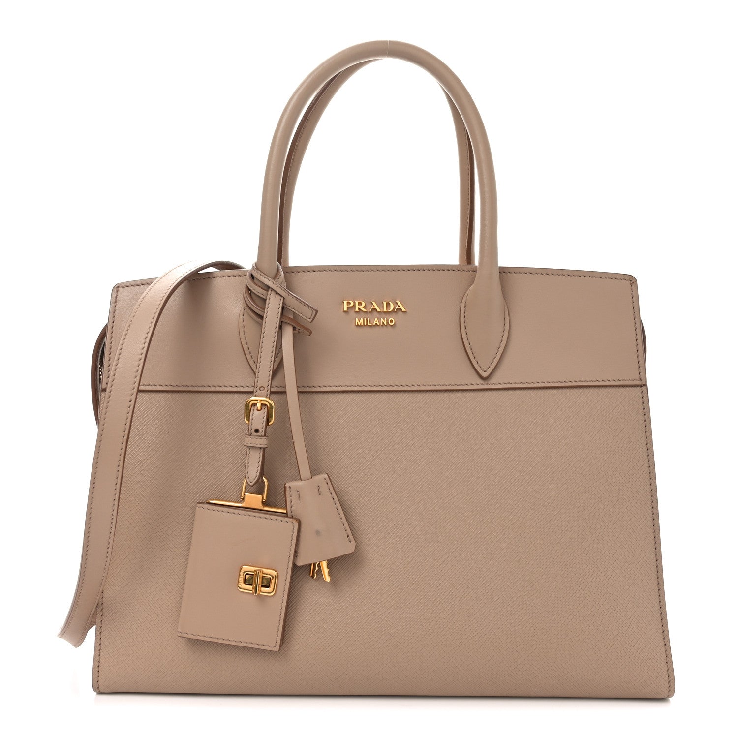 Saffiano City Calfskin Medium Esplanade Cammeo