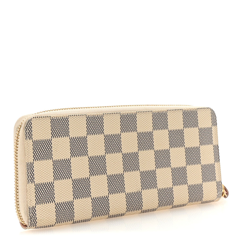 Damier Azur Clemence Wallet Rose Ballerine