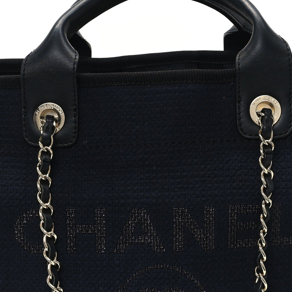 Mixed Fibers Small Deauville Tote Navy
