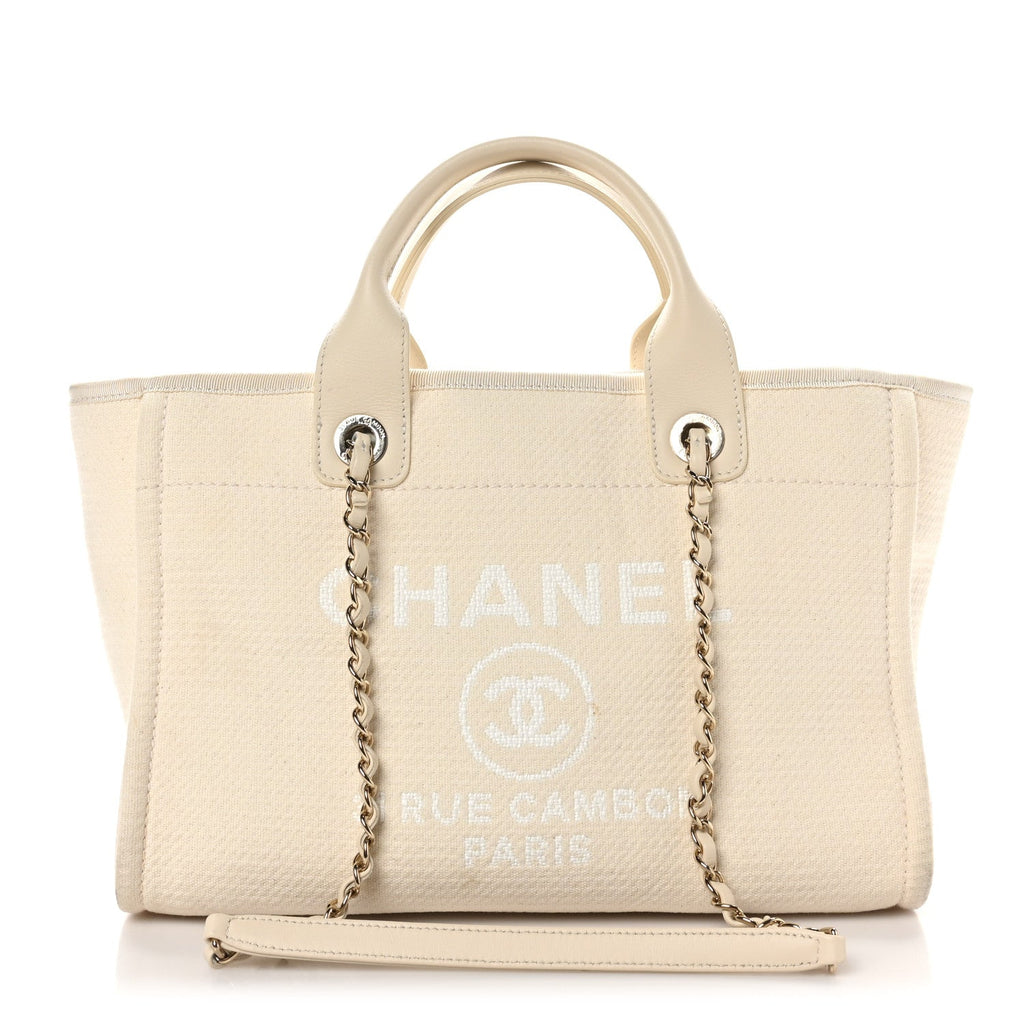 Mixed Fibers Small Deauville Tote White