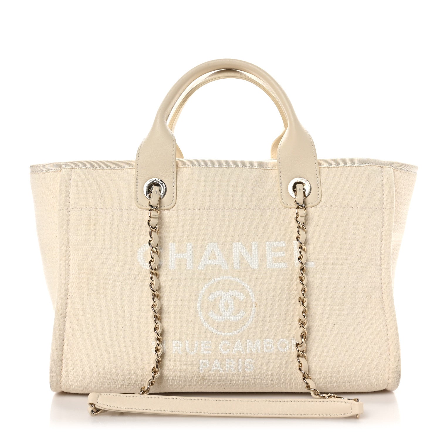 Mixed Fibers Small Deauville Tote White