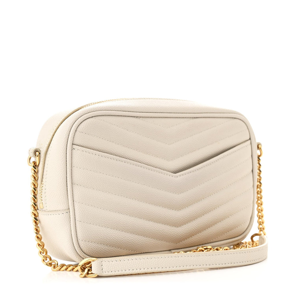 Grain De Poudre Matelasse Monogram Mini Lou Camera Bag Crema Soft