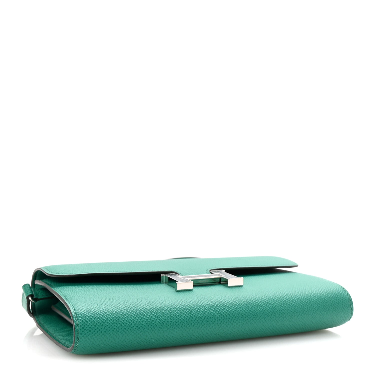 Epsom Lizard Constance Wallet To Go Vert Jade Vert Cypress