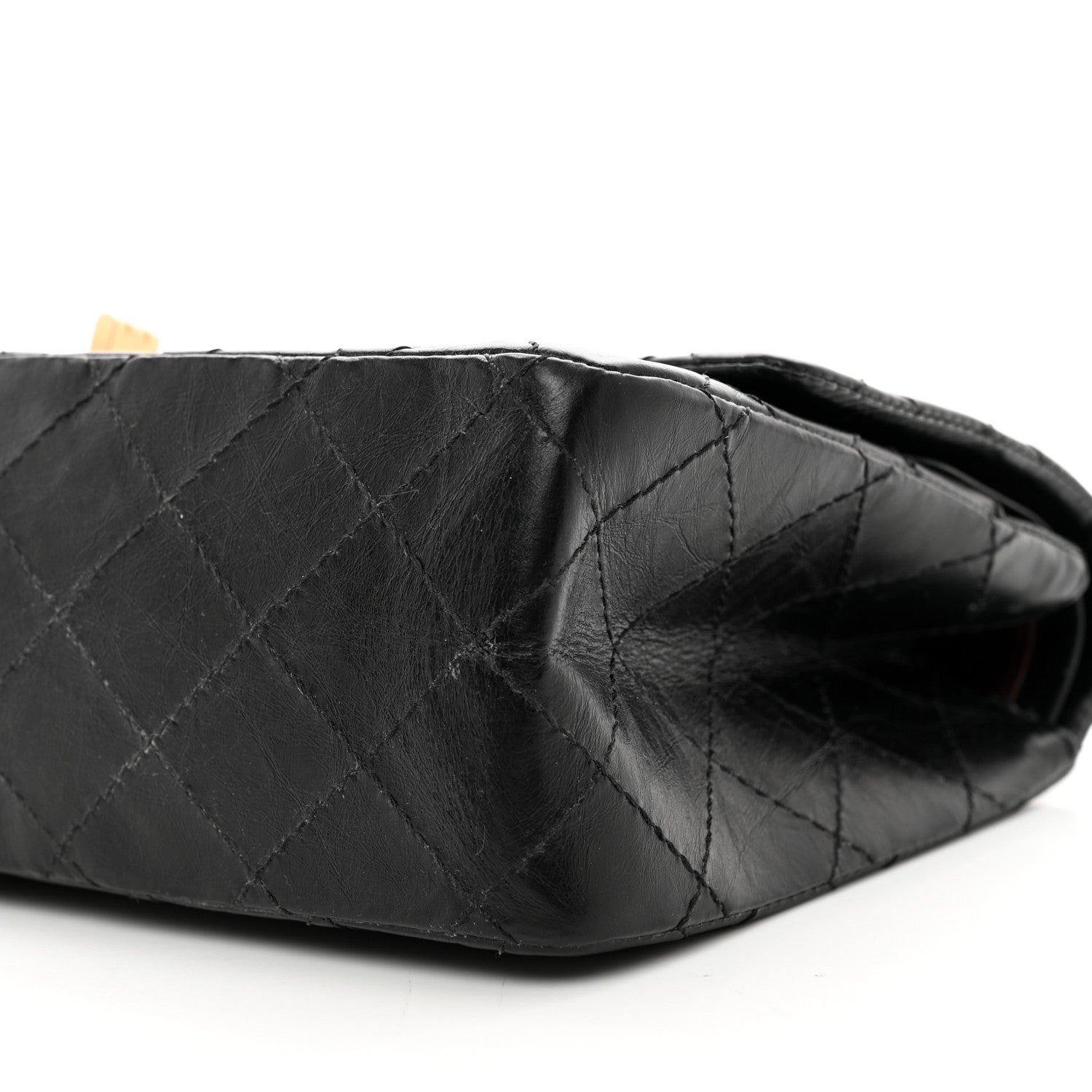 Aged Calfskin Quilted 2.55 Reissue 226 Flap Black