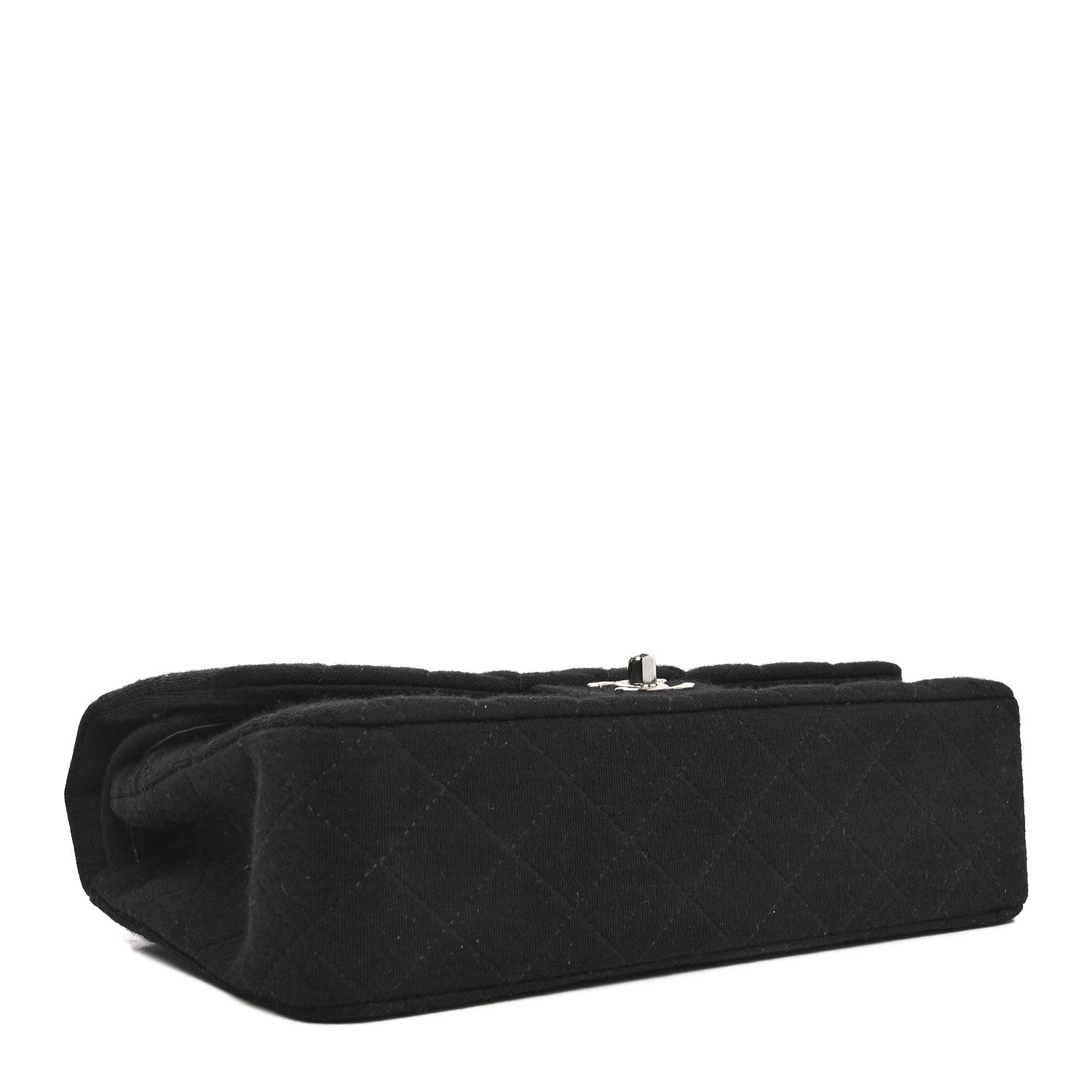 Jersey Quilted Medium Double Flap Black