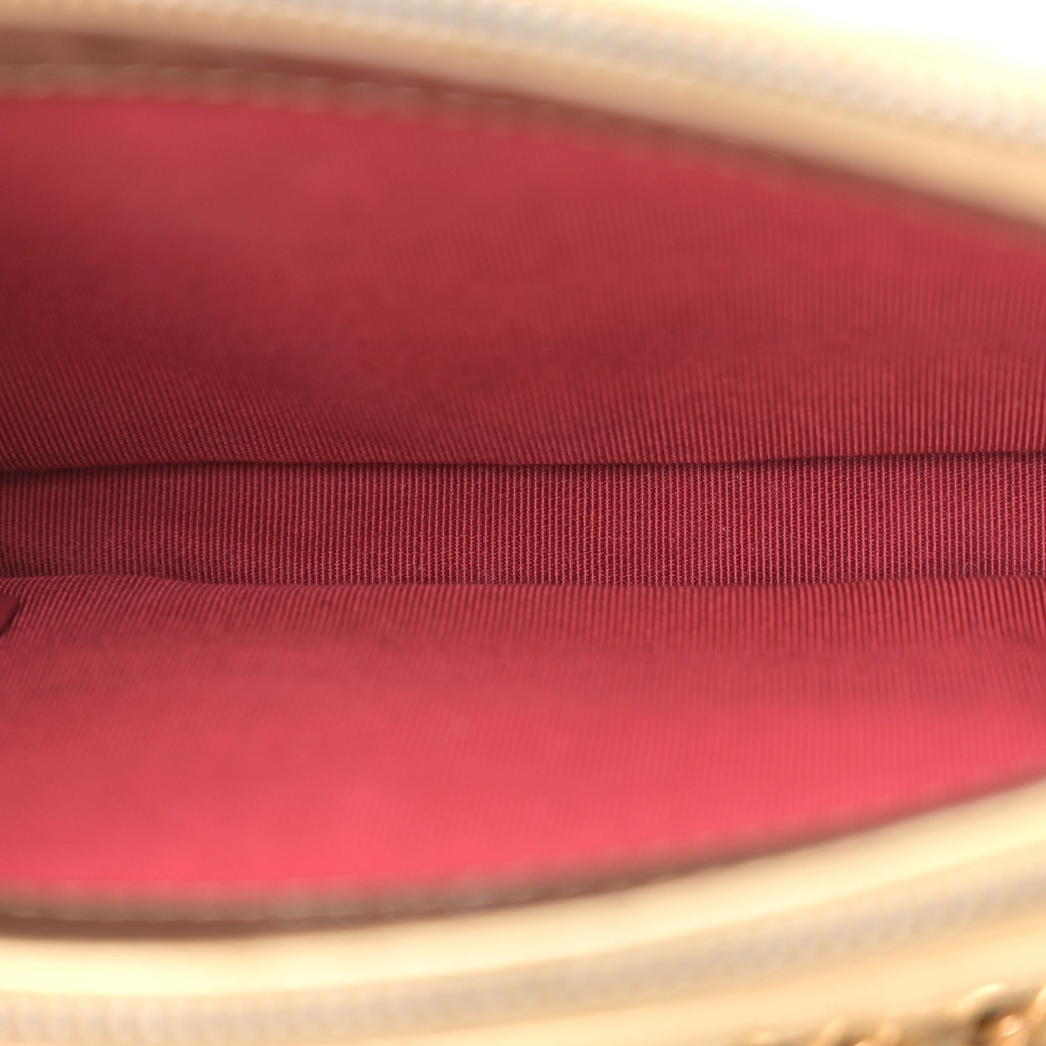Metallic Aged Calfskin Quilted Small Gabrielle Clutch With Chain Gold