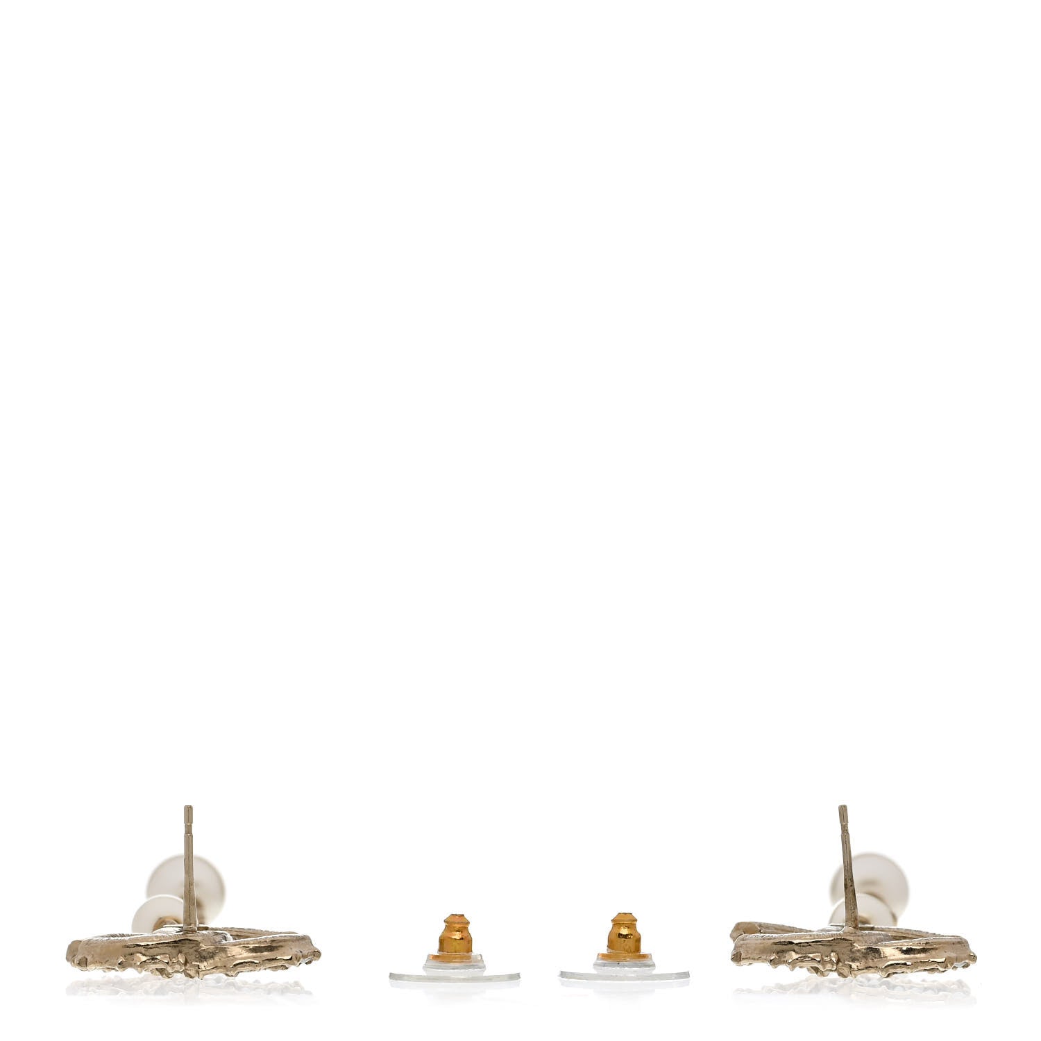 Pearl CC Chain Drop Earrings Gold