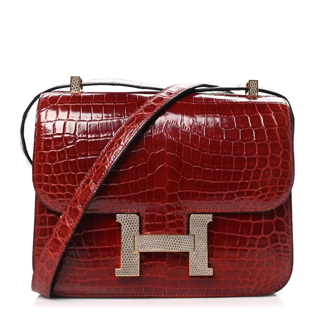 Shiny Niloticus Crocodile Lizard Marquette Constance 24 Rouge H