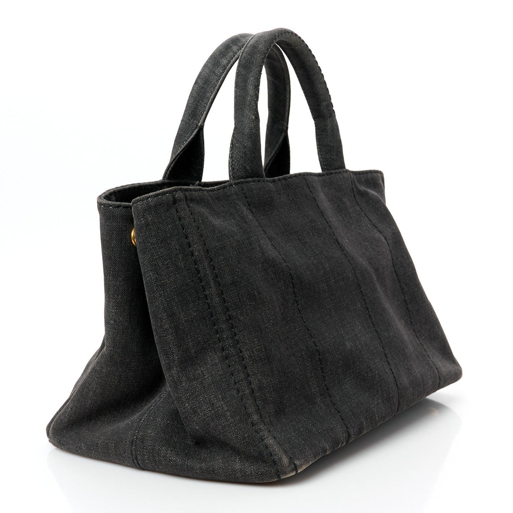 Denim Logo Tote Black