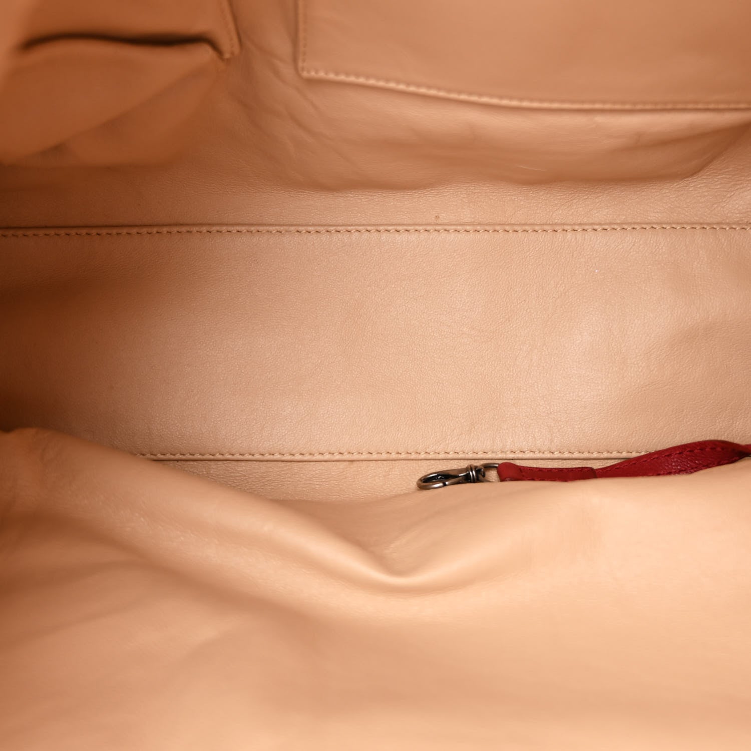Calfskin Modern Chain Tote Red