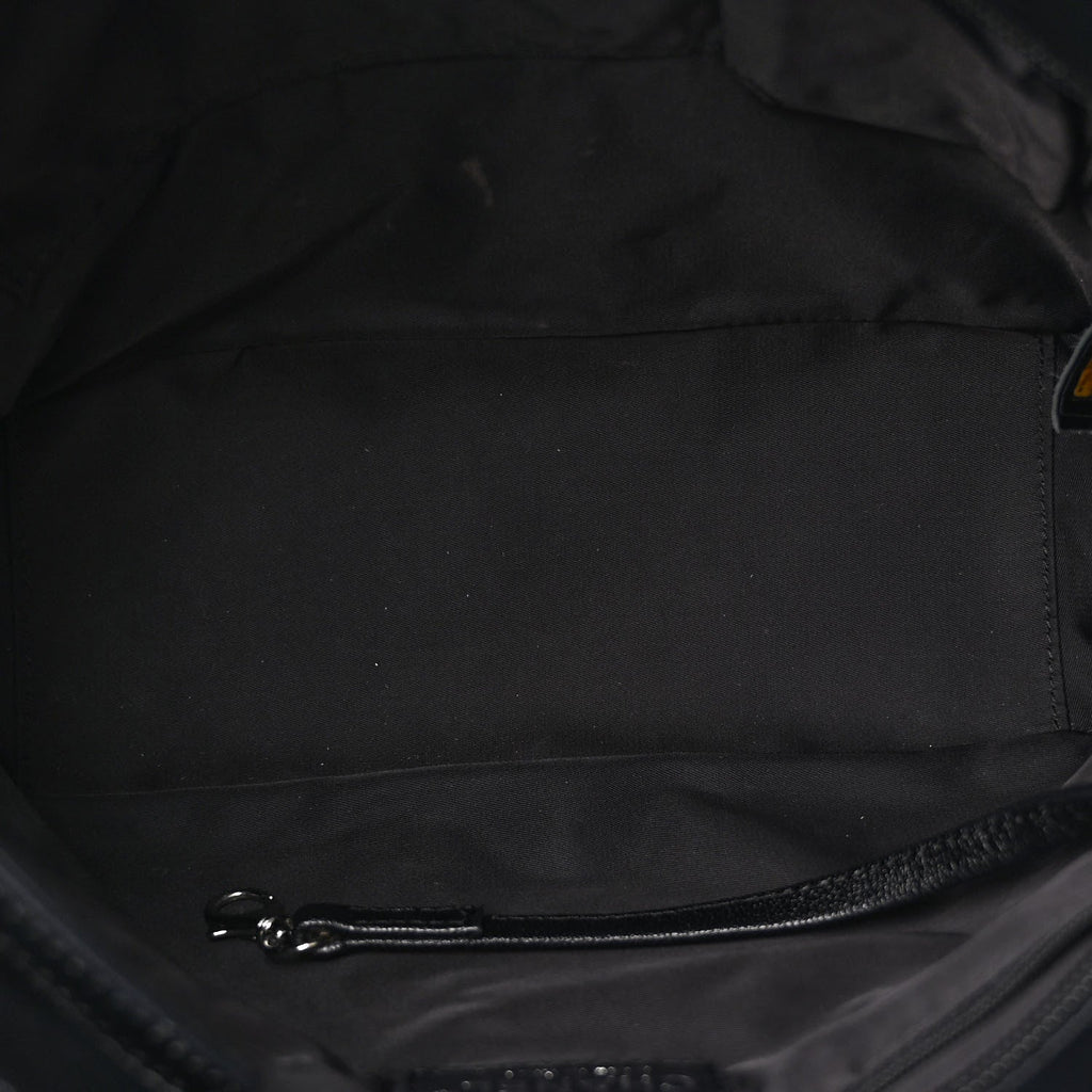 Coated Canvas Quilted Small Paris Biarritz Tote Black