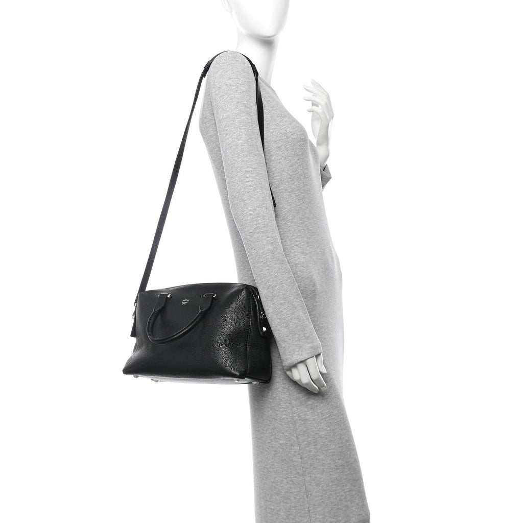 Grained Calfskin Medium Ella Boston Black