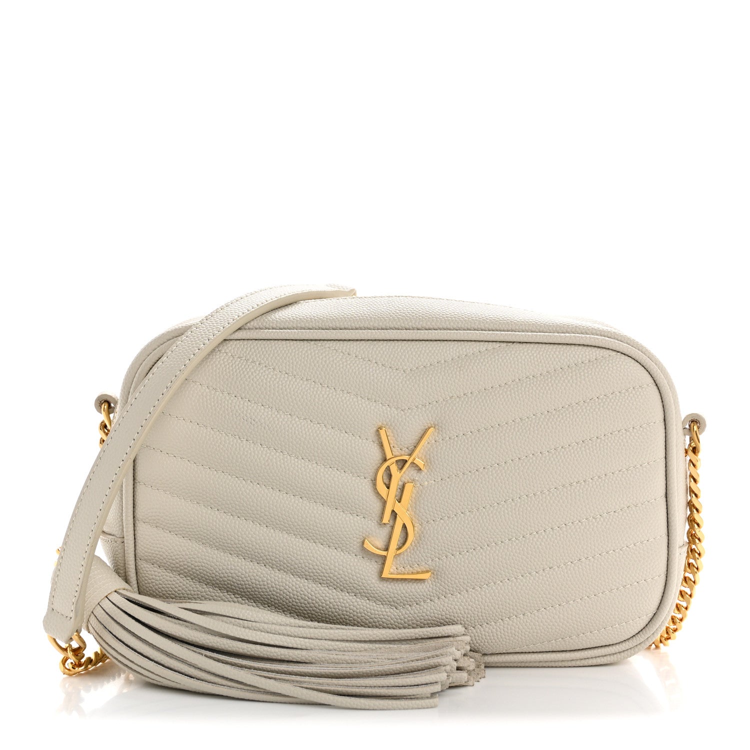 Grain De Poudre Matelasse Monogram Mini Lou Camera Bag Crema Soft