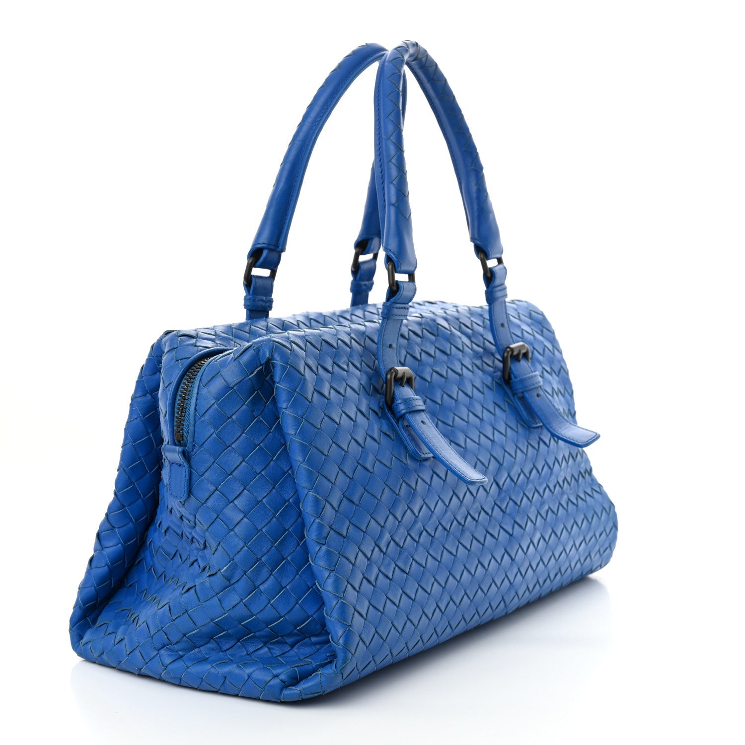Nappa Intrecciato Boston Signal Blue