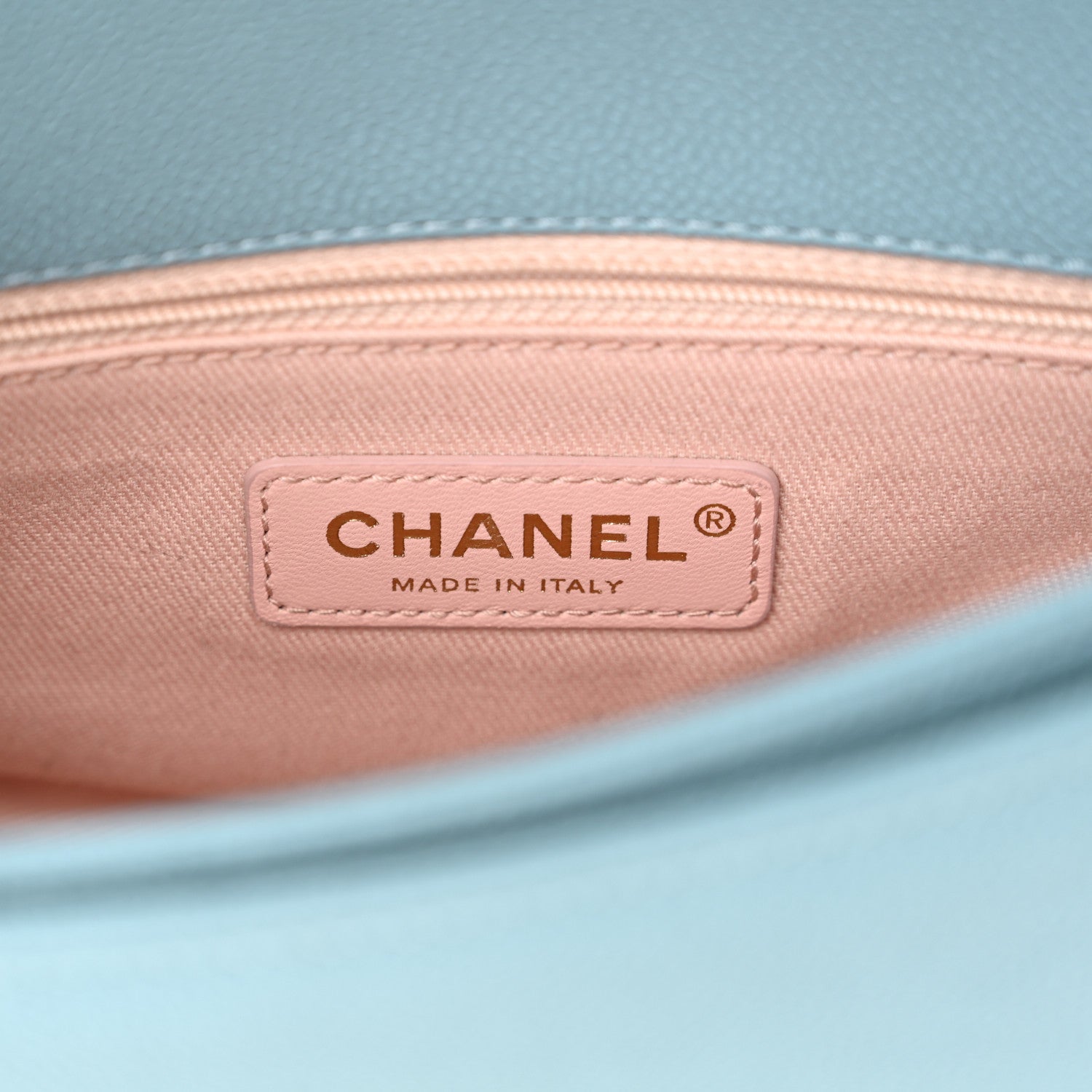 Grained Calfskin Quilted Small Cuba Top Handle Flap Blue
