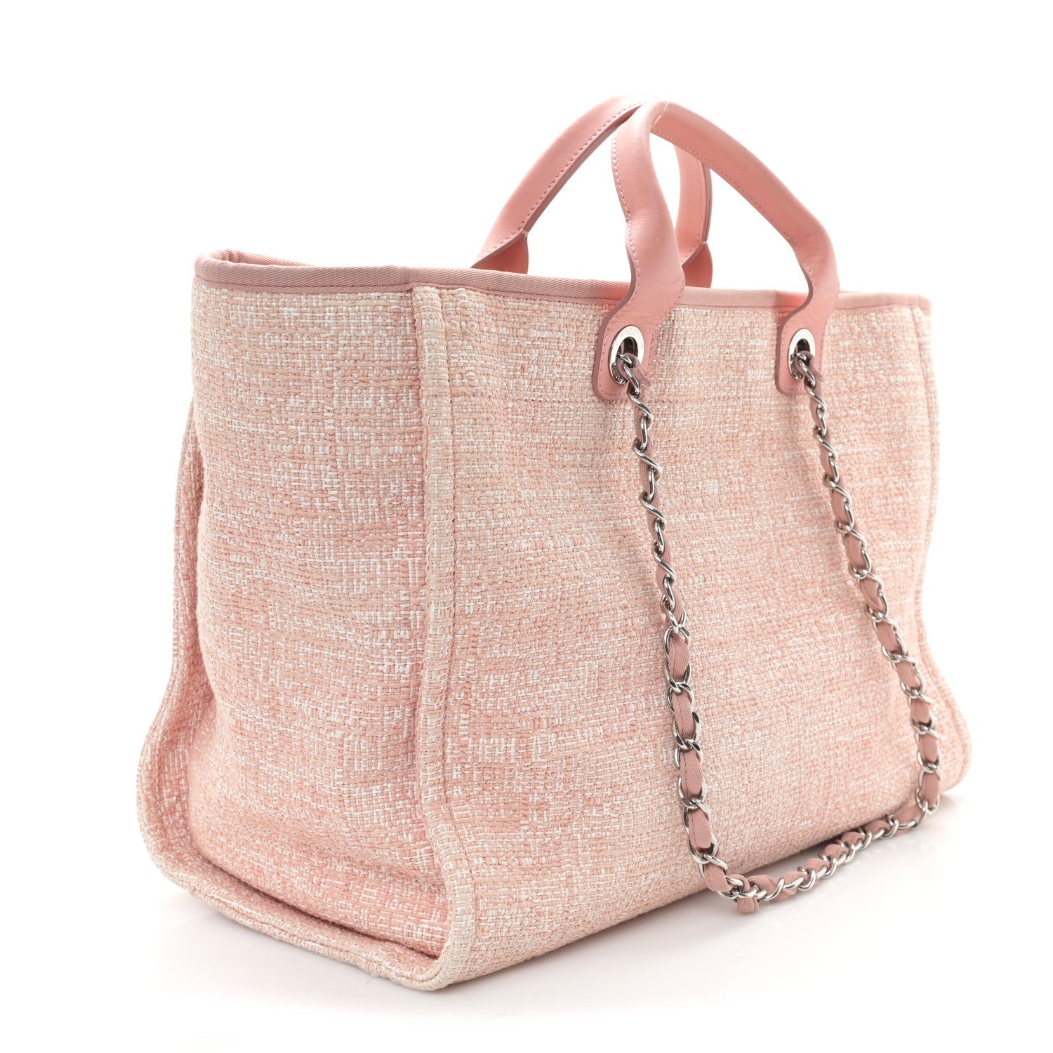 Lurex Boucle Deauville Medium Tote Pink