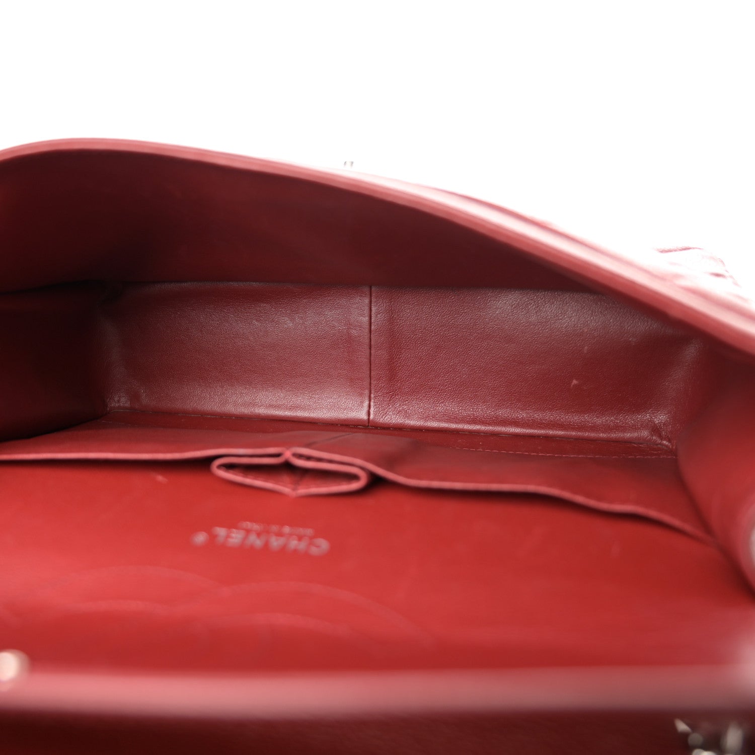 Caviar Quilted Jumbo Double Flap Dark Red