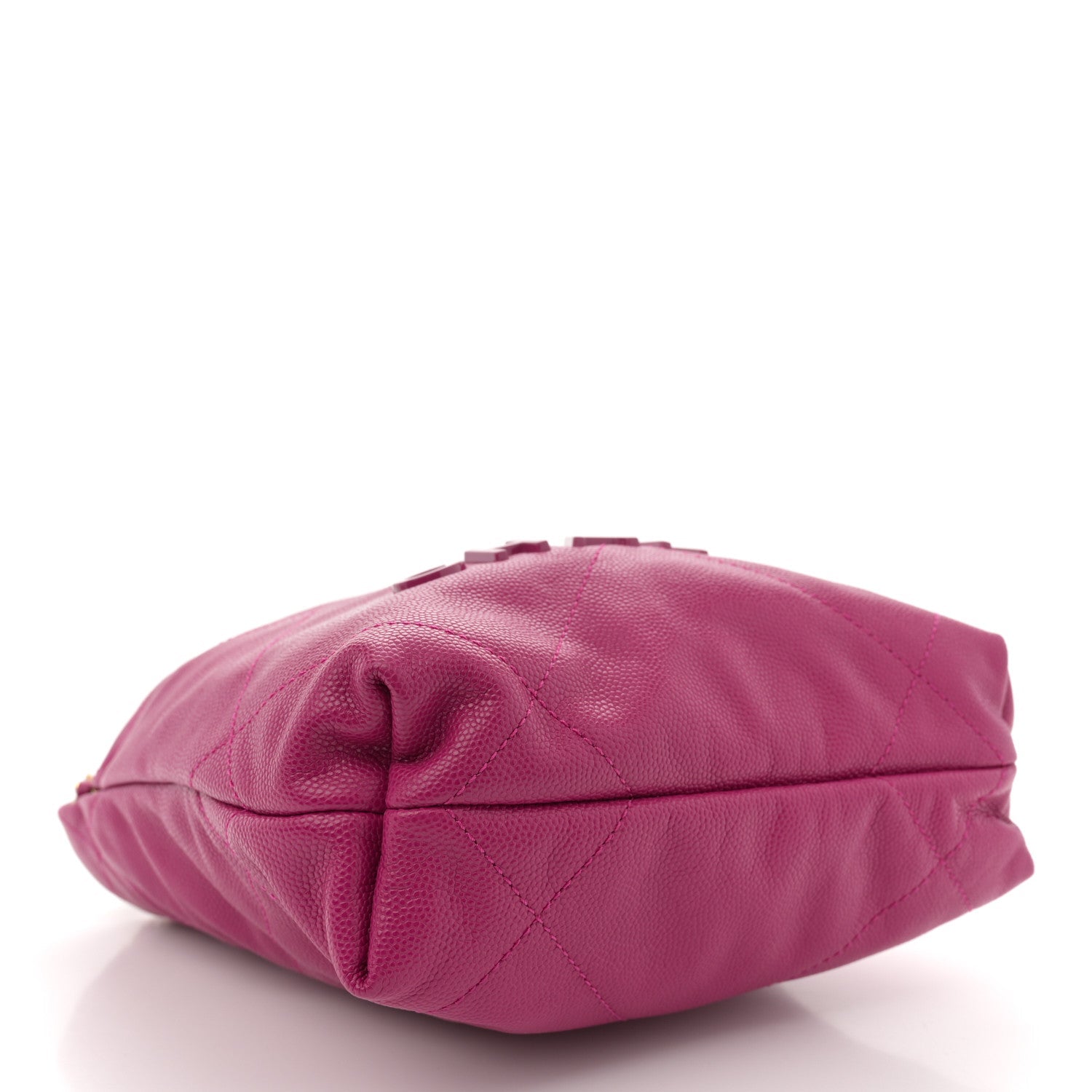 Shiny Caviar Quilted Monochrome Mini Chanel 22 Fuchsia