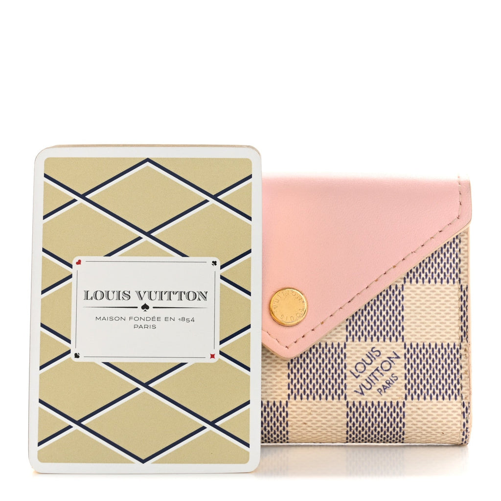 Damier Azur Arsene Playing s Pouch Rose Ballerine