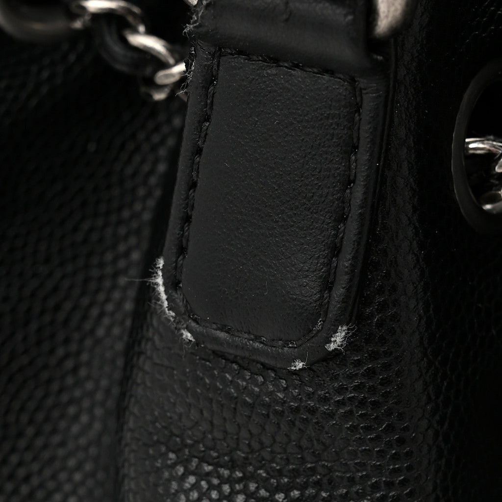 Caviar Quilted Small CC Bucket Bag Black