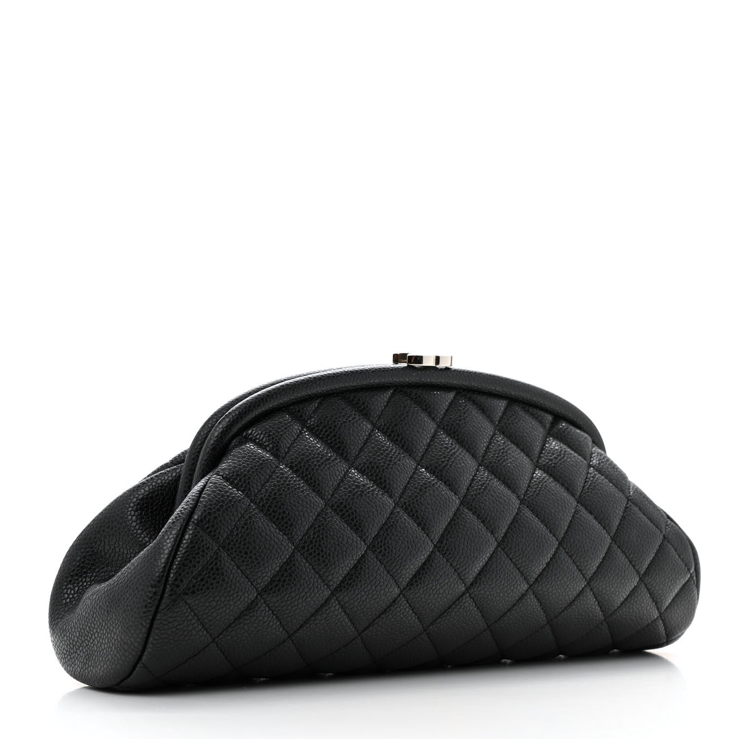 Caviar Quilted Timeless Clutch Black