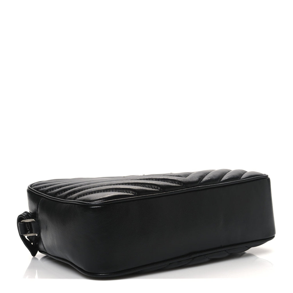 Calfskin Matelasse Monogram Lou Camera Bag Black