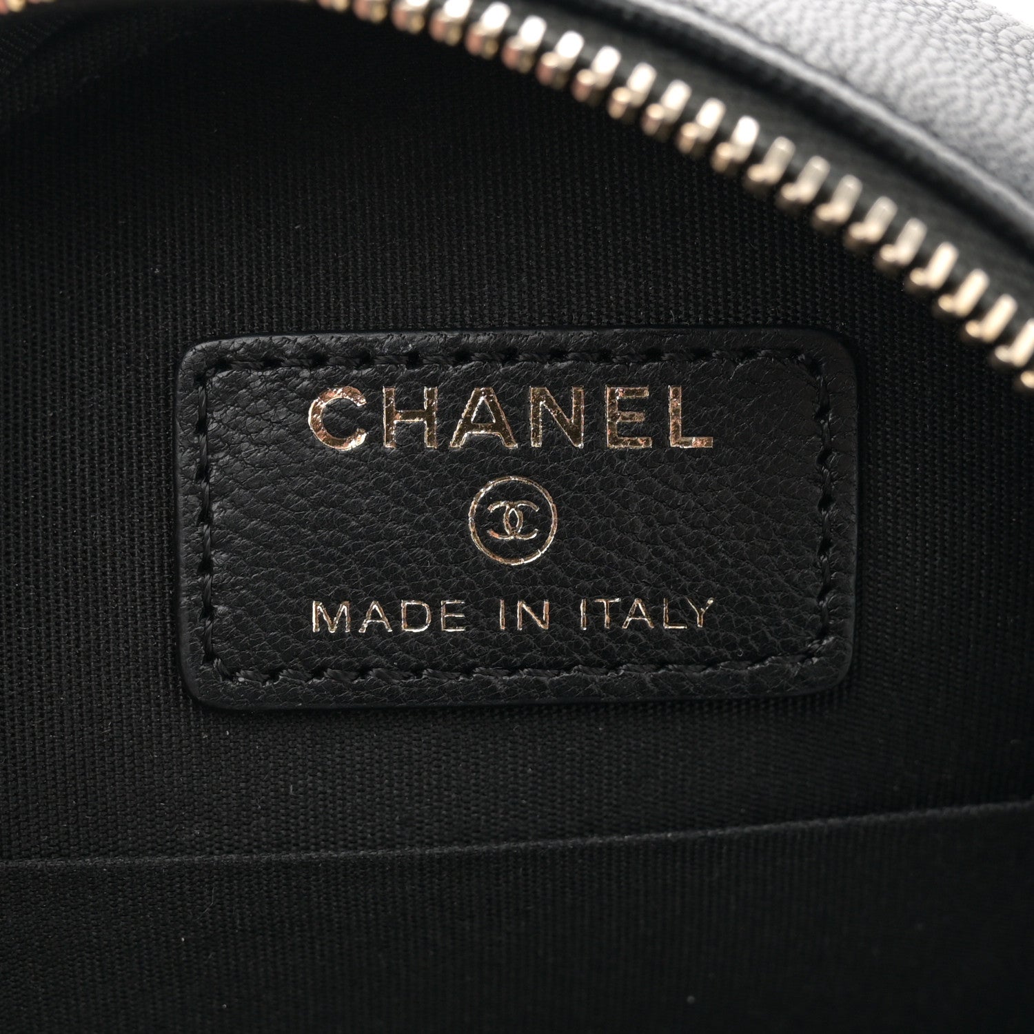 Lambskin Quilted Chanel 19 Round Clutch With Chain Black