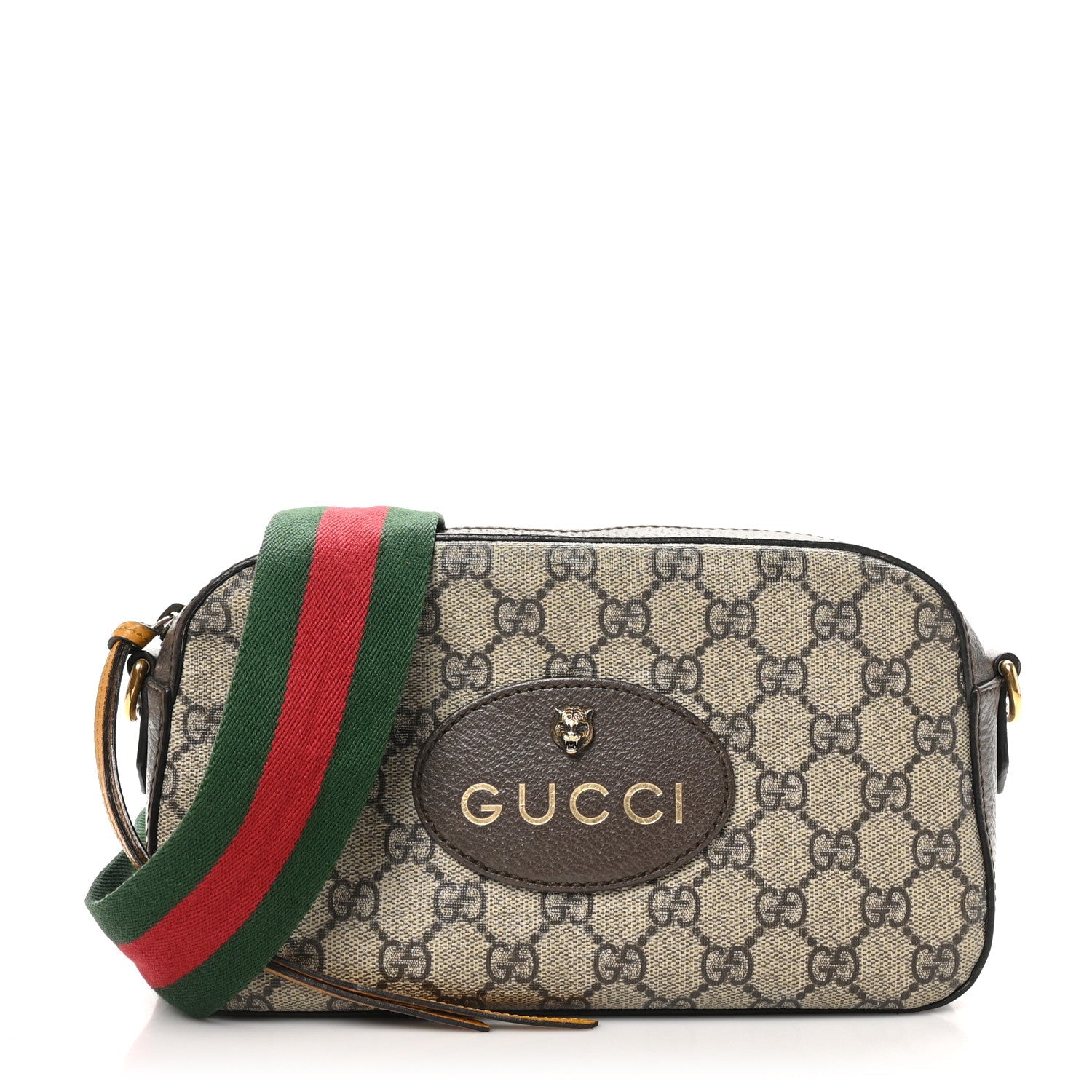 GG Supreme Monogram Web Neo Vintage Shoulder Bag Beige New Acero Crop