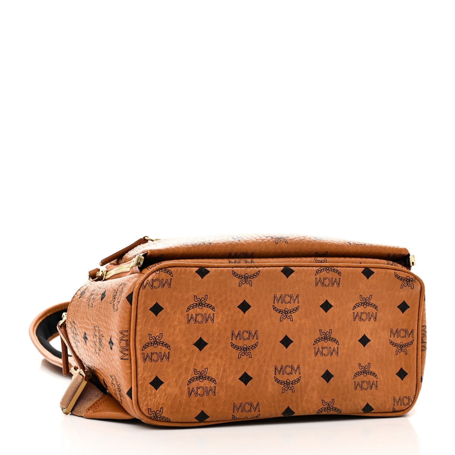 Visetos Studded Medium Dual Stark Backpack Cognac