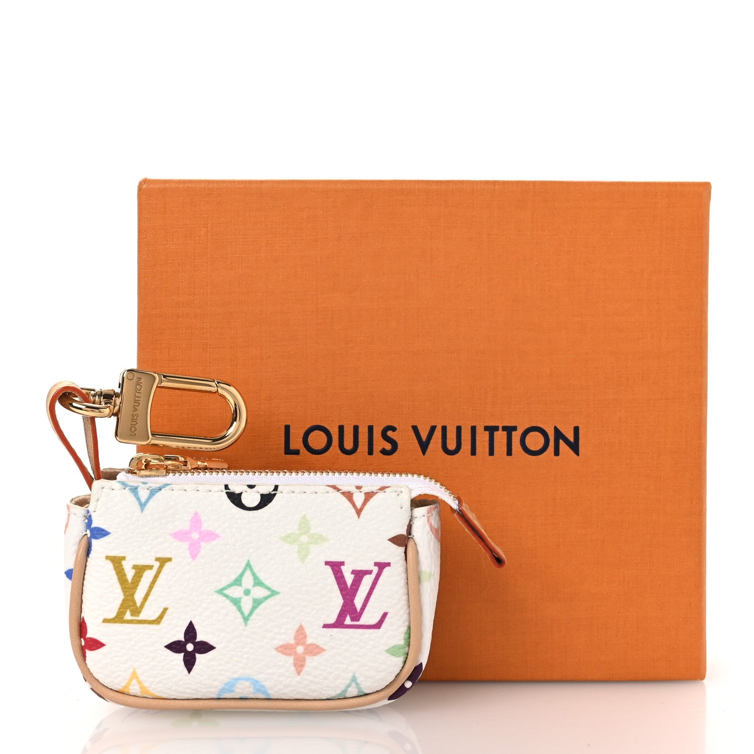 LV x TM Monogram Multicolor Micro Pochette White