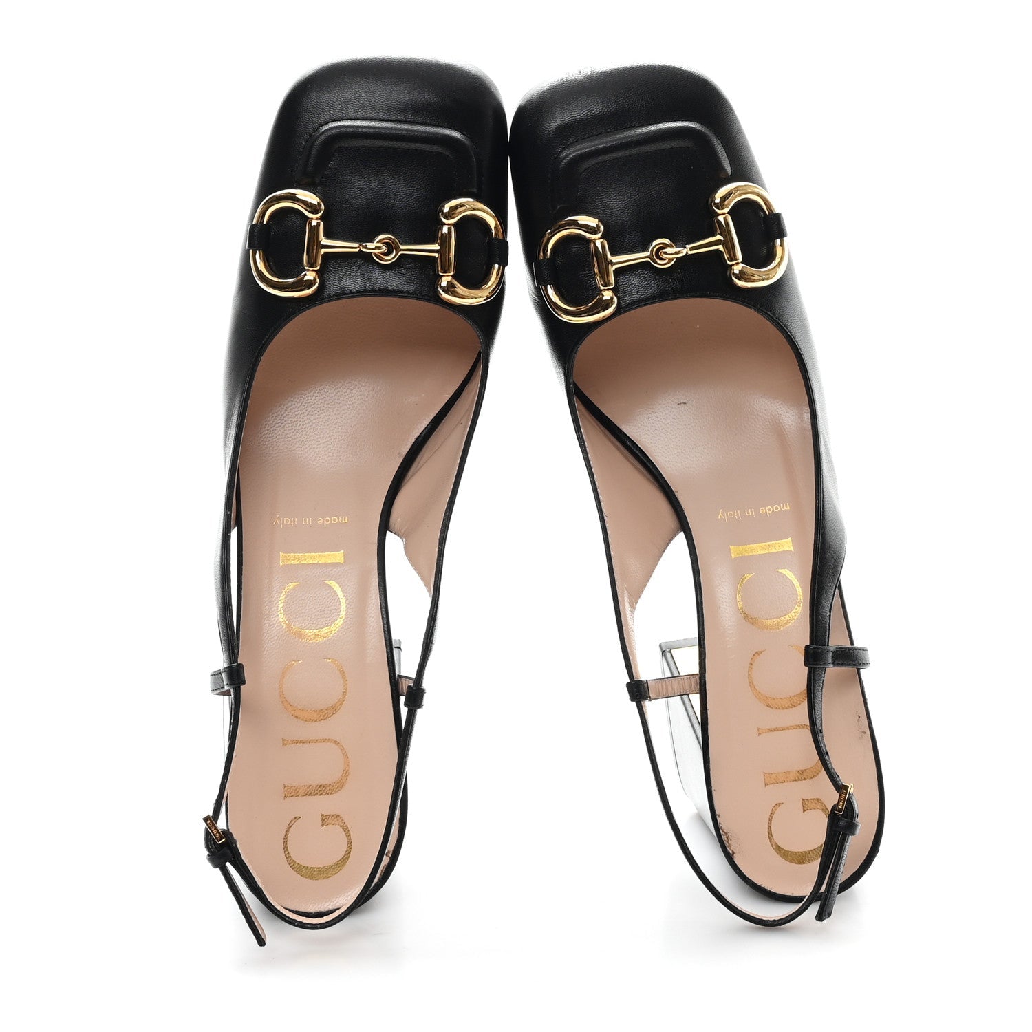 Malaga Kid Horsebit 75mm Slingback Pumps 39.5 Black