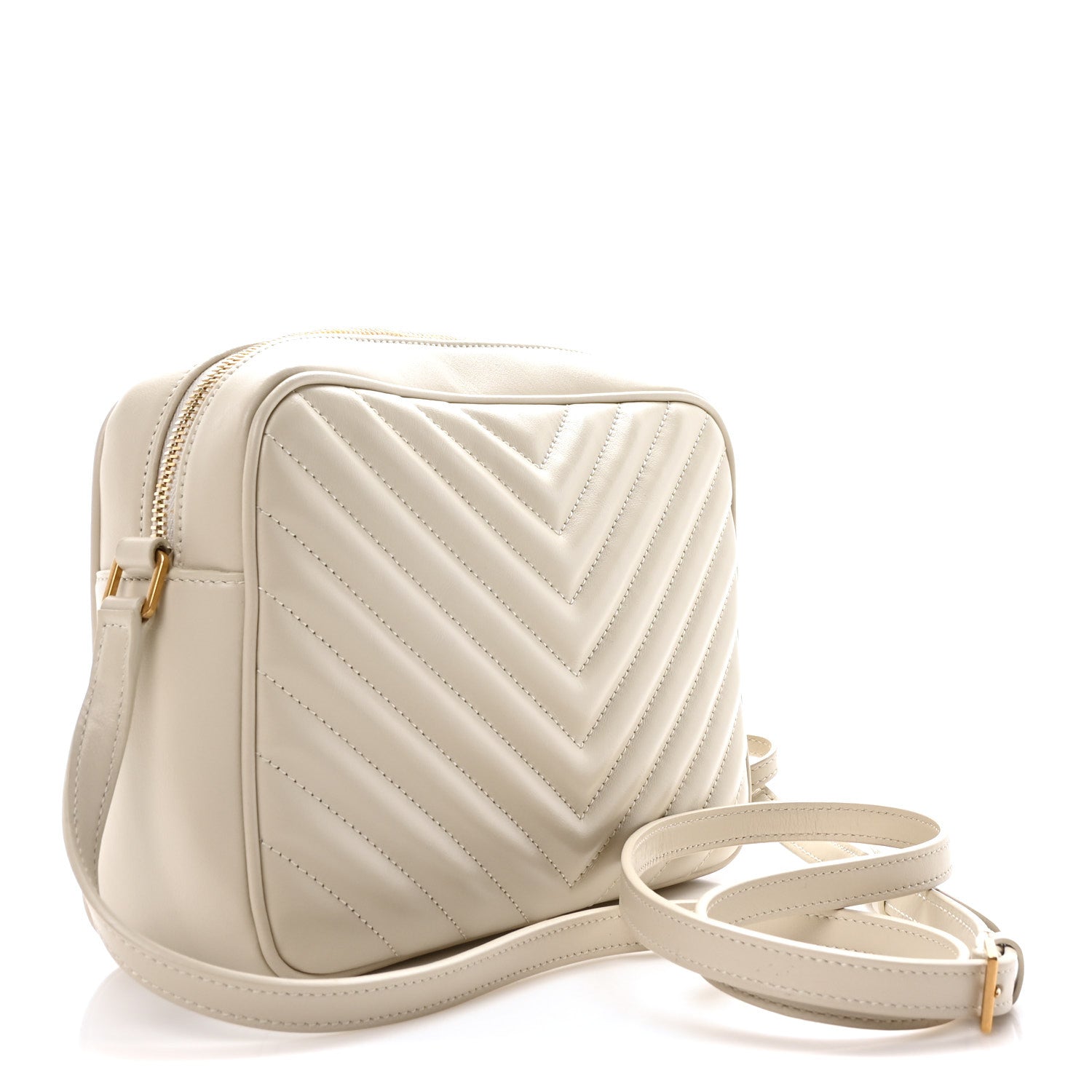 Calfskin Matelasse Monogram Lou Camera Bag Crema Soft