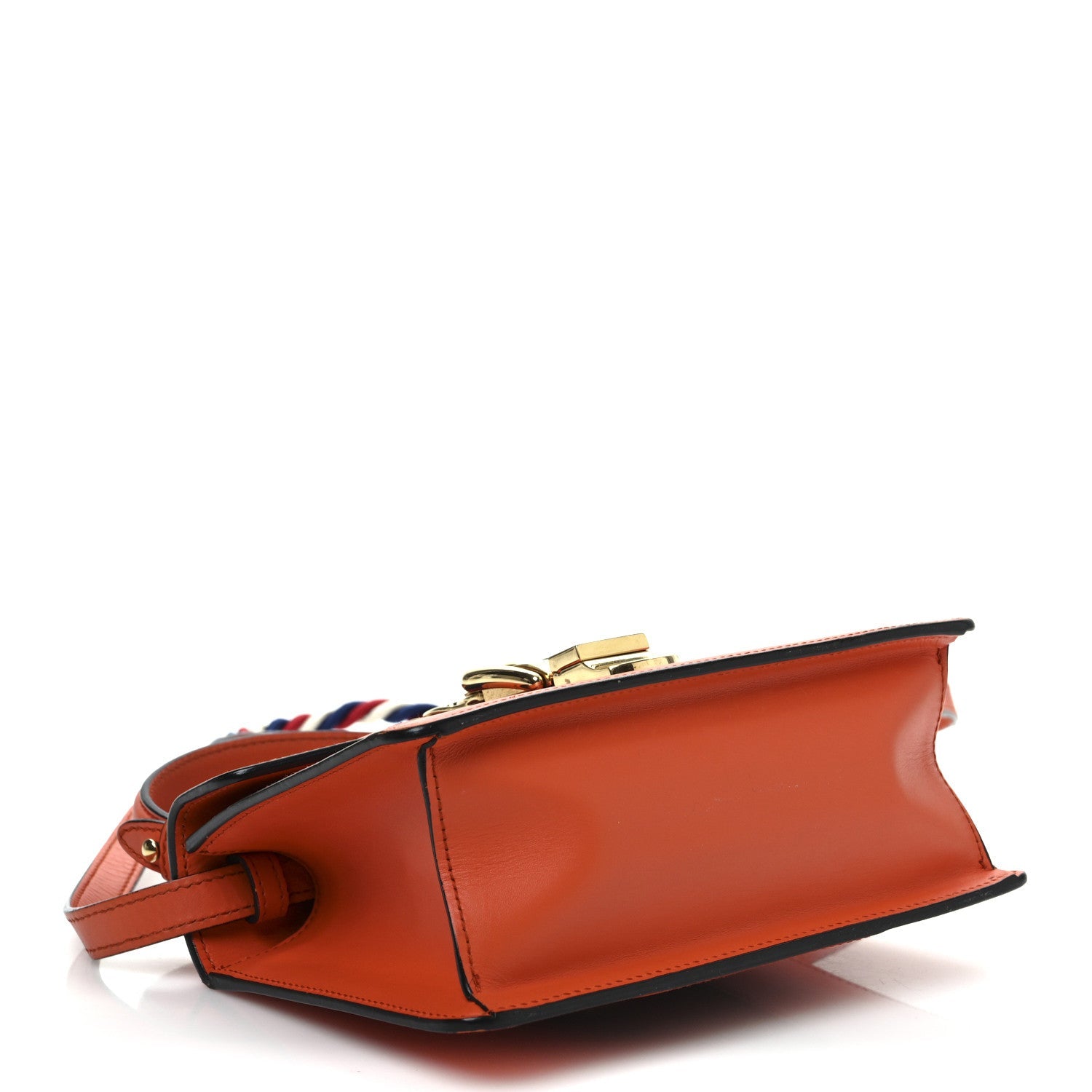 Vitello Fontanella Web Mini Sylvie Top Handle Bag Orange