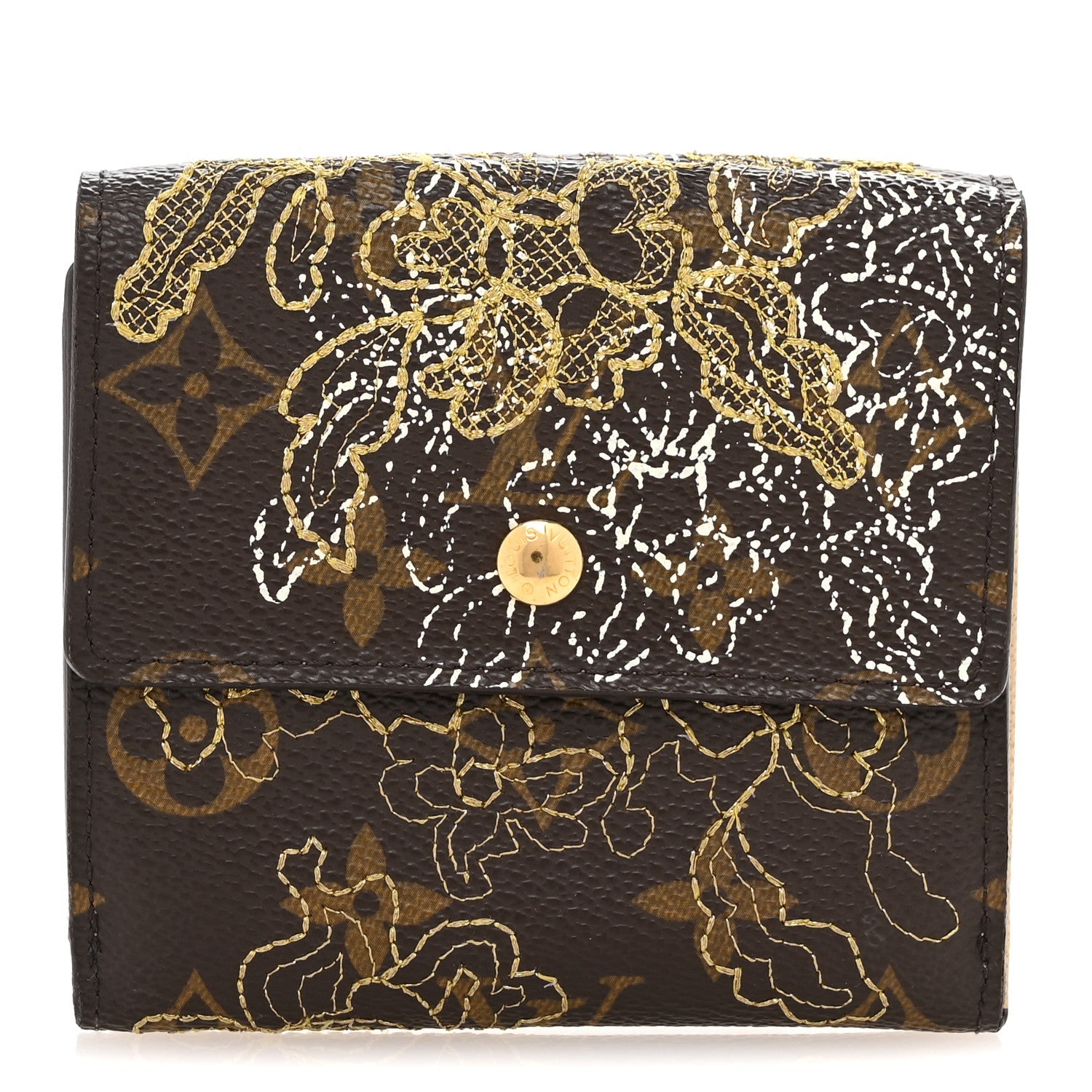 Monogram Dentelle Elise Wallet Gold