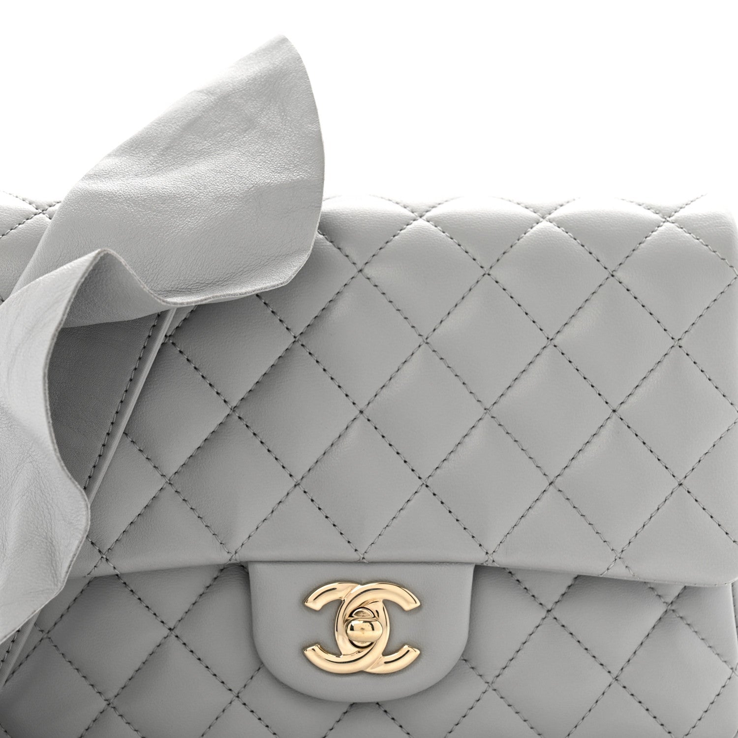 Calfskin Quilted Bolero De Chanel Flap Bag Grey