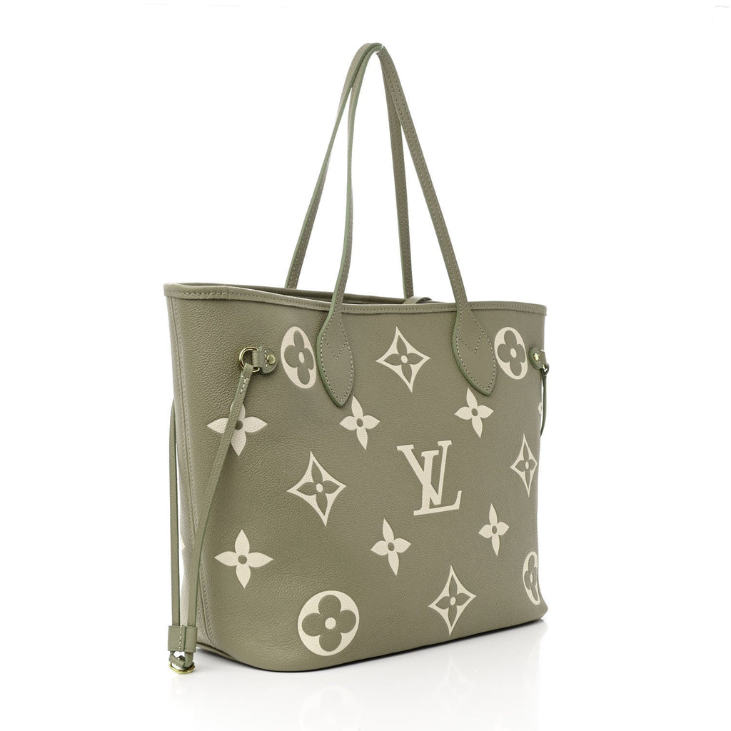 Empreinte Monogram Giant Neverfull MM Khaki Cream