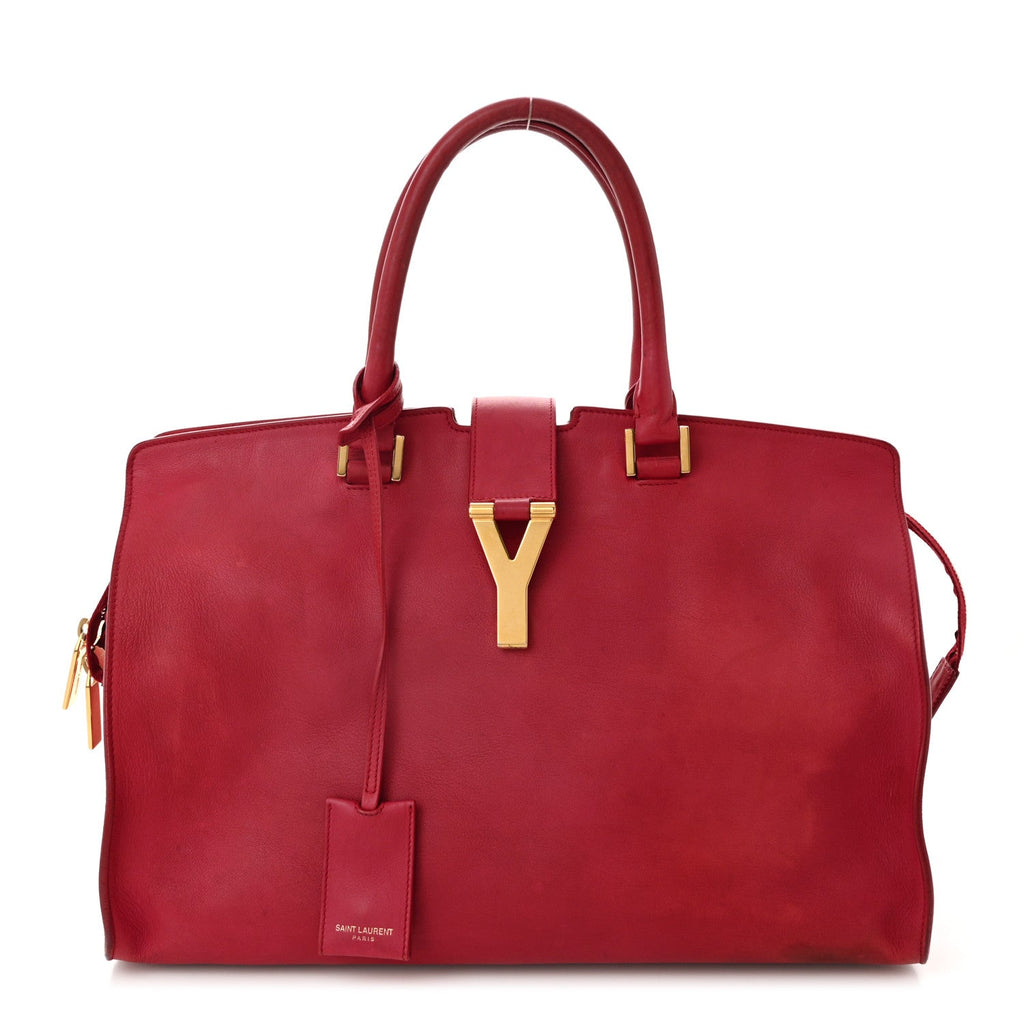 Calfskin Medium Classic Y Cabas Fuchsia