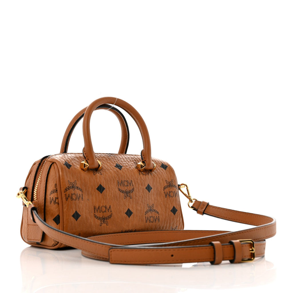 Visetos Mini Boston Bag Cognac