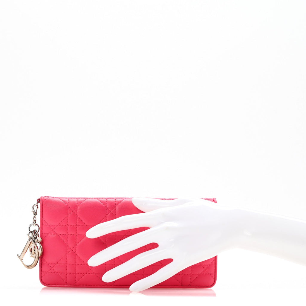 Lambskin Cannage Rendezvous Wallet Pink