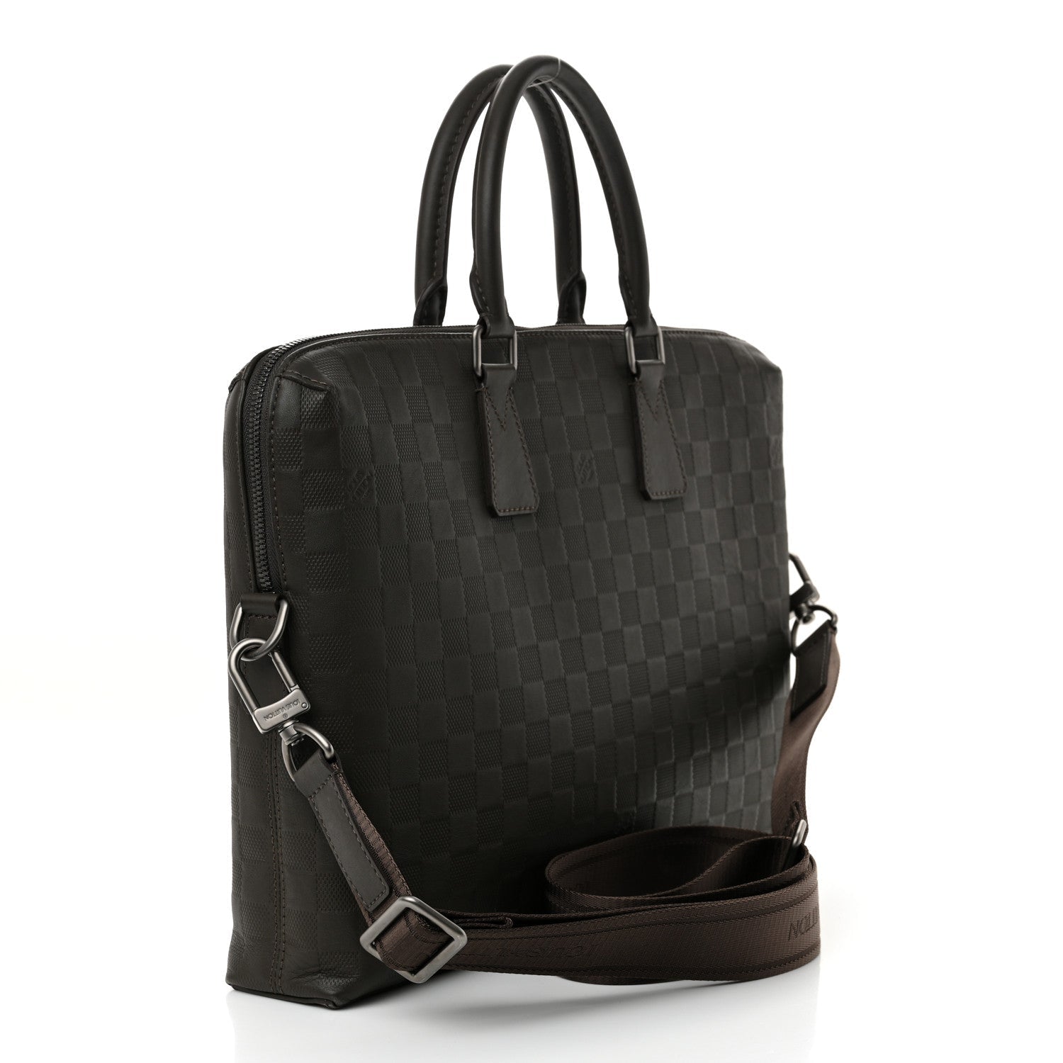 Damier Infini Porte-Documents Jour Granit