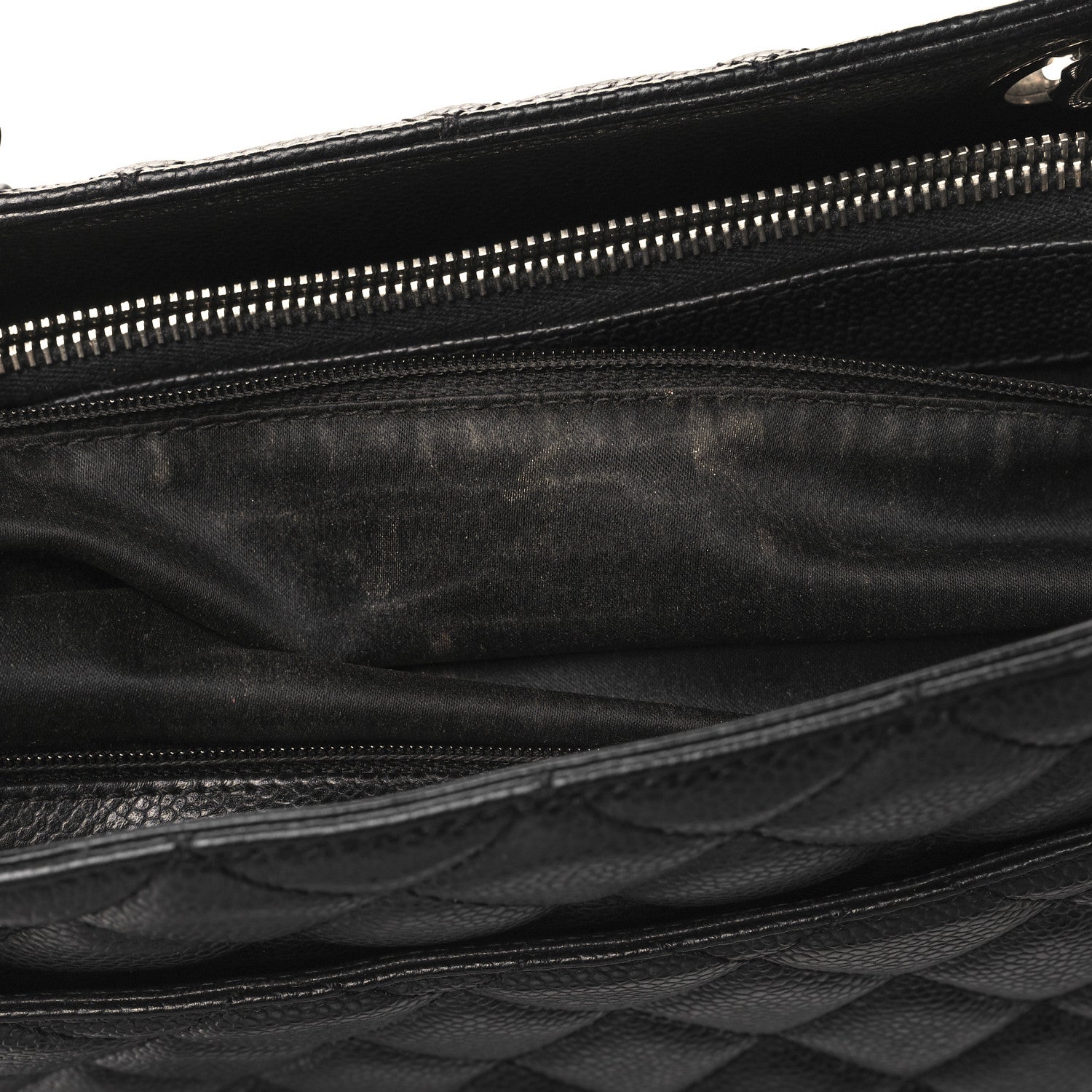 Caviar Quilted Grand Shopping Tote GST Black