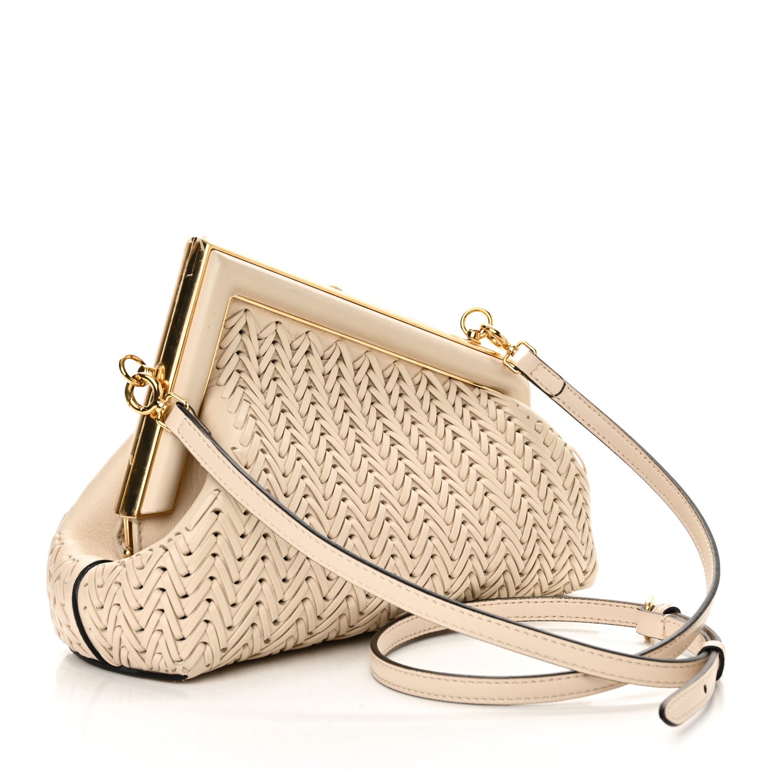 Vitello Grace Intreccio Nappa Small Fendi First Poudre