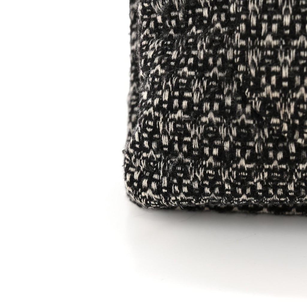 Sequin Tweed Icons Large Accordion 3 Flap Black