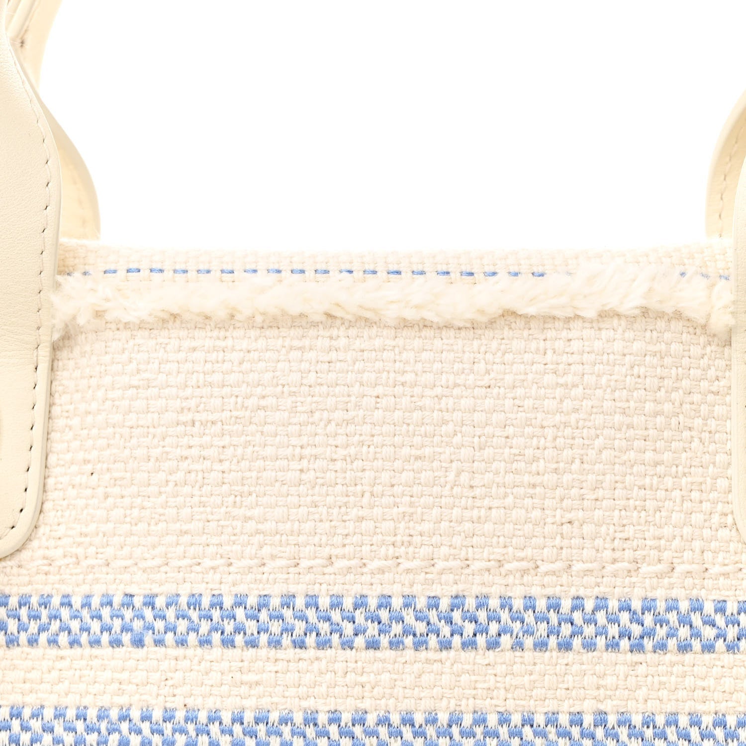 Striped Canvas Medium Deauville Tote Ecru Blue Yellow