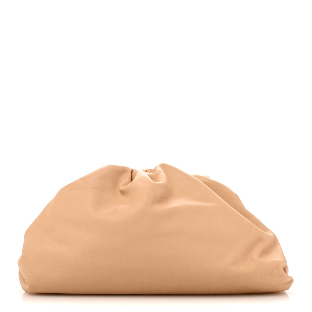 Smooth Butter Calf The Pouch Oversized Clutch Almond