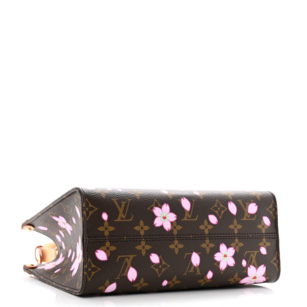 LV X TM Monogram Cherry Blossom Onthego PM Sakura Brown