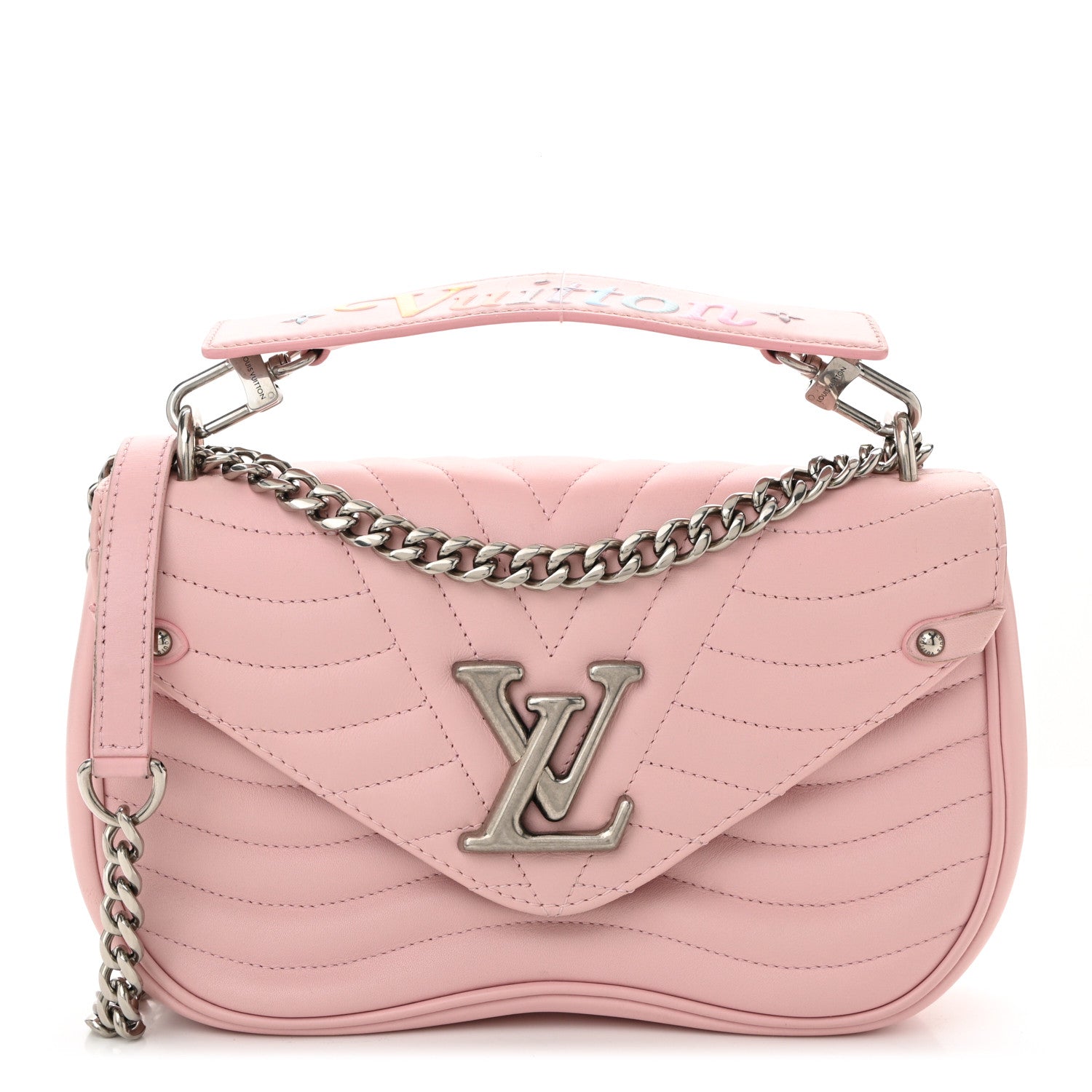 Calfskin New Wave Chain MM Smoothie Pink