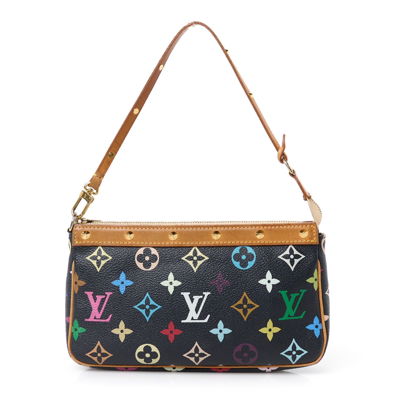 Monogram Multicolor Pochette Accessories Black